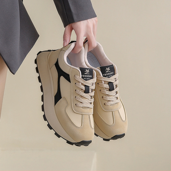 Νέα Κορεάτικα Παπούτσια Torre Γυναικεία Παπούτσια Τρεξίματος για Φοιτητές Άνοιξη 2025, Αθλητικά Παπούτσια Τρεξίματος με Χοντρή Σόλα, Ψηλοτάκουνα Παπούτσια 2F29