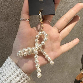 6 mm modes pērļu bantītes mobilā tālruņa ķēdītes sakausējuma apaļa atslēgu piekariņa sieviešu somas kulona mobilā tālruņa kaklarota