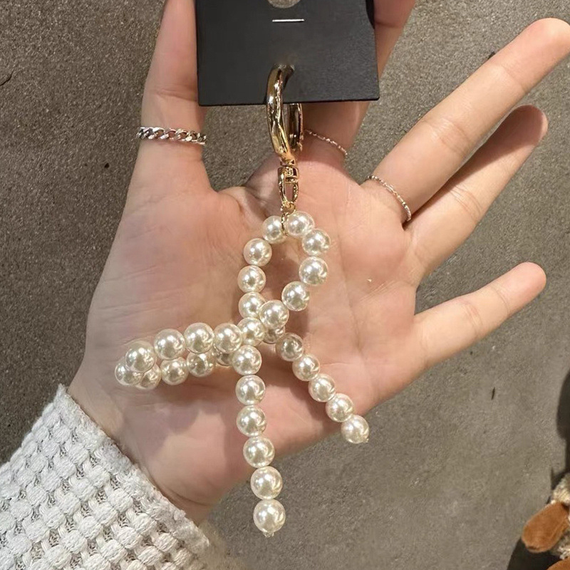 6 mm modes pērļu bantītes mobilā tālruņa ķēdītes sakausējuma apaļa atslēgu piekariņa sieviešu somas kulona mobilā tālruņa kaklarota