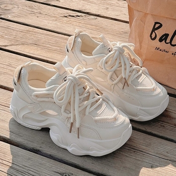 Νέα παπούτσια mesh για την άνοιξη και το καλοκαίρι του 2024, γυναικεία αναπνεύσιμα παπούτσια Torre, γυναικεία λευκά παπούτσια με χοντρό πάτο, sneaker, χονδρική AliExpress