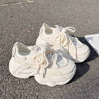 Νέα παπούτσια mesh για την άνοιξη και το καλοκαίρι του 2024, γυναικεία αναπνεύσιμα παπούτσια Torre, γυναικεία λευκά παπούτσια με χοντρό πάτο, sneaker, χονδρική AliExpress