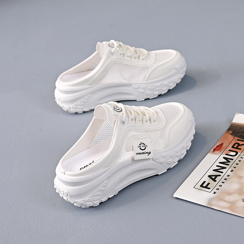 Ležerne ženske cipele s polukliznim podplatom za ljeto, tenisice bez natikača, nove mrežaste sandale Q070