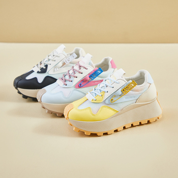 Κορεατική έκδοση των νέων γυναικείων παπουτσιών Forrest Gump για το 2025, ανοιξιάτικα αθλητικά παπούτσια για τρέξιμο, φοιτητικά παπούτσια με χοντρή σόλα και αυξημένη στάθμη, HL873-1