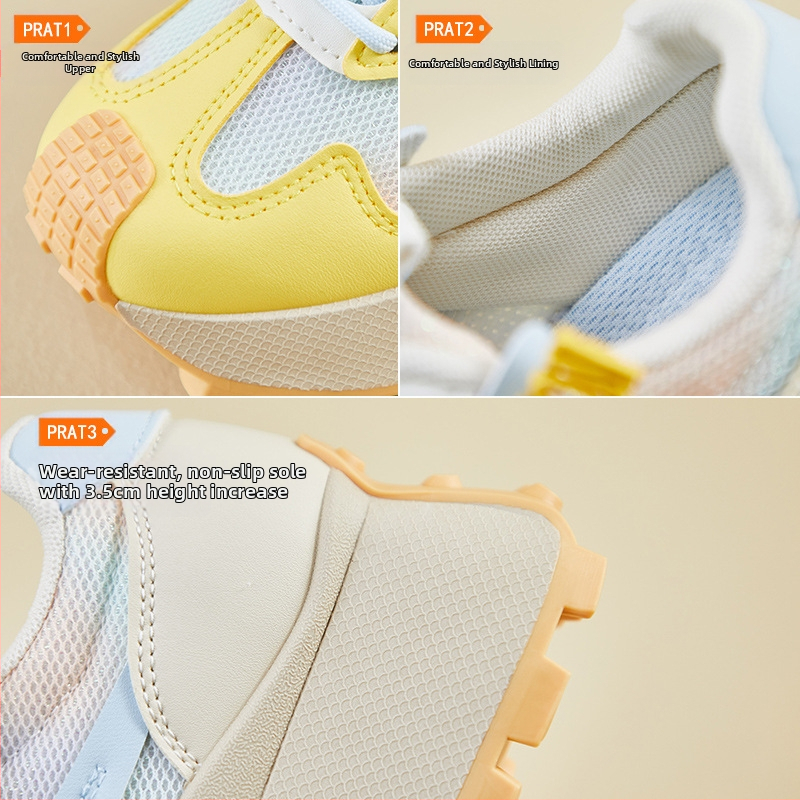 Kórejská verzia nových dámskych topánok Forrest Gump 2025 na jar, bežecké športy, študentské topánky s hrubou podrážkou a zvýšenou veľkosťou, HL873-1