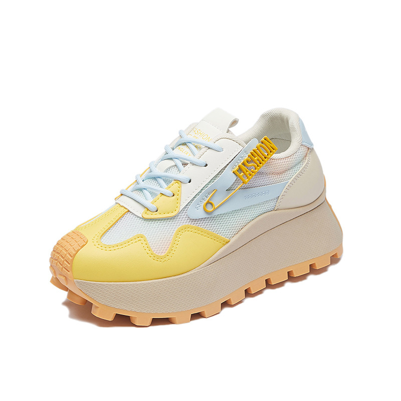 Uute Forrest Gumpi kingade Korea versioon naistele 2025. aasta kevadjooksu- ja spordijalatsiteks, paksu tallaga, kõrgendatud kõrgusega vabaajajalatsid HL873-1.