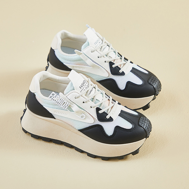 Uute Forrest Gumpi kingade Korea versioon naistele 2025. aasta kevadjooksu- ja spordijalatsiteks, paksu tallaga, kõrgendatud kõrgusega vabaajajalatsid HL873-1.