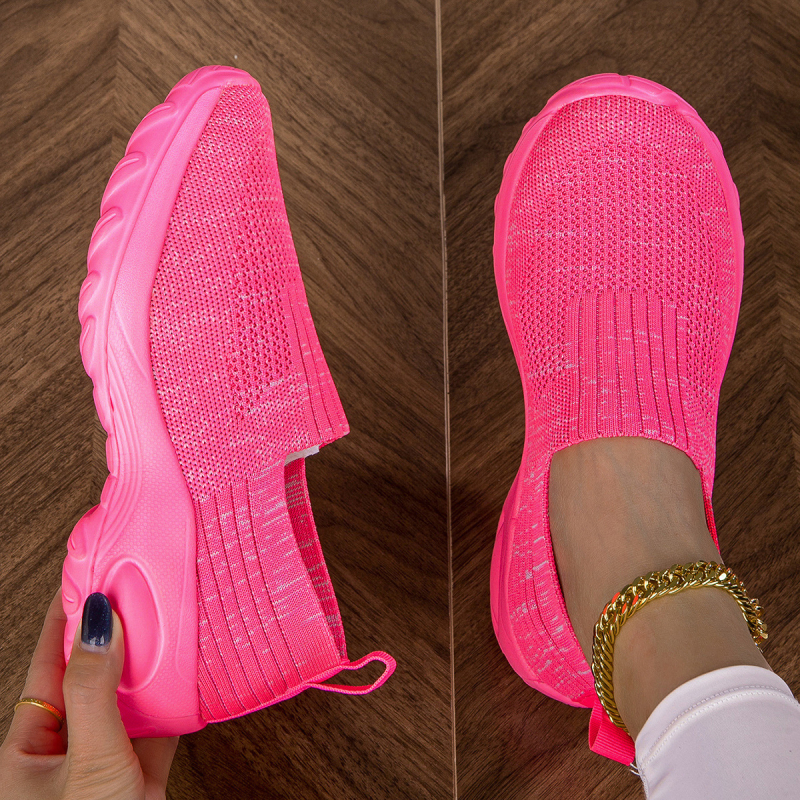 2025 Nové turistické topánky pre mamičky, priedušné nazúvacie topánky pre stredného veku zo sieťoviny, športové topánky na ležérnu hrubú podrážku, zosilňujúce chvenie, dámske topánky