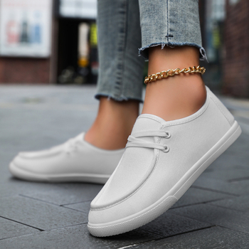 Audinių batai, didelių dydžių darbo batai, balti užmaunami laisvalaikio batai vyrams ir moterims, porų drobiniai batai, lengvi, universalūs ir kvėpuojantys