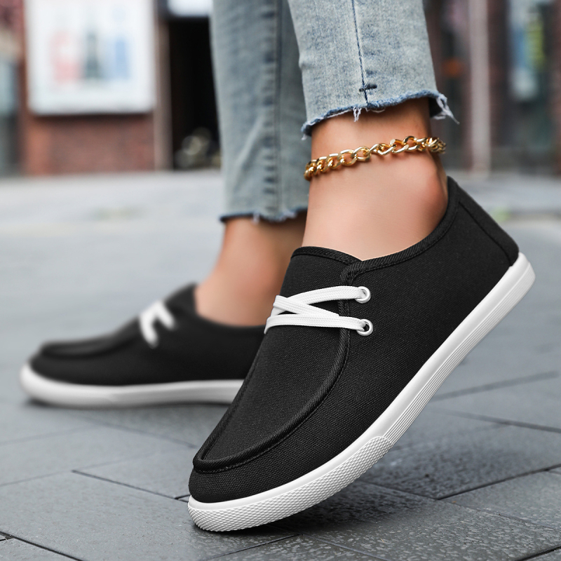 Audinių batai, didelių dydžių darbo batai, balti užmaunami laisvalaikio batai vyrams ir moterims, porų drobiniai batai, lengvi, universalūs ir kvėpuojantys