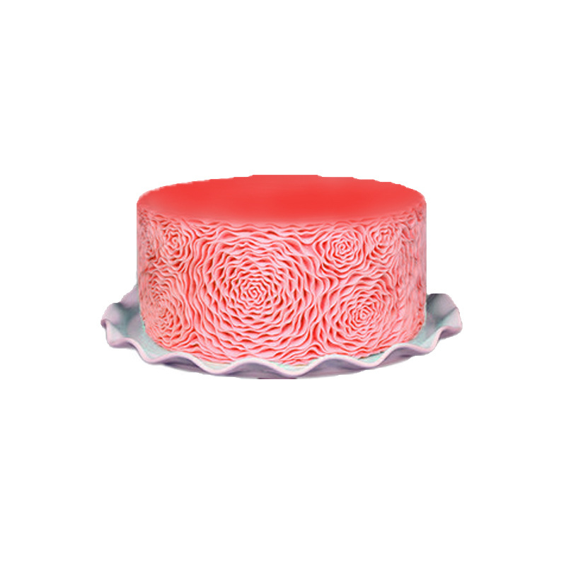 Simuleeritud lillega silikoonvorm roosist šokolaadilillega pööratava servaga silikoonist dekoratiivvorm