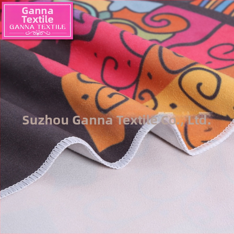 Неплъзгаща се двустранна кадифена постелка за йога с щампа от мека фитнес кърпа за упражнения и йога от микрофибър