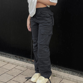 Tk423 2024 Čistý polyester Európsky a americký štýl Športové cargo nohavice s ôsmimi vreckami a harmonikovým vreckom Ležérne všestranné
