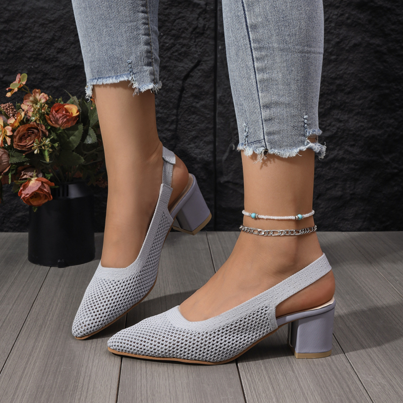 Europa i Sjedinjene Države prekogranične pletene visoke pete 2023. jesenske nove ženske cipele plus size Amazon temperament modne cipele