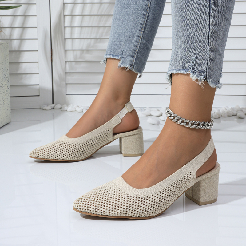 Europa i Sjedinjene Države prekogranične pletene visoke pete 2023. jesenske nove ženske cipele plus size Amazon temperament modne cipele