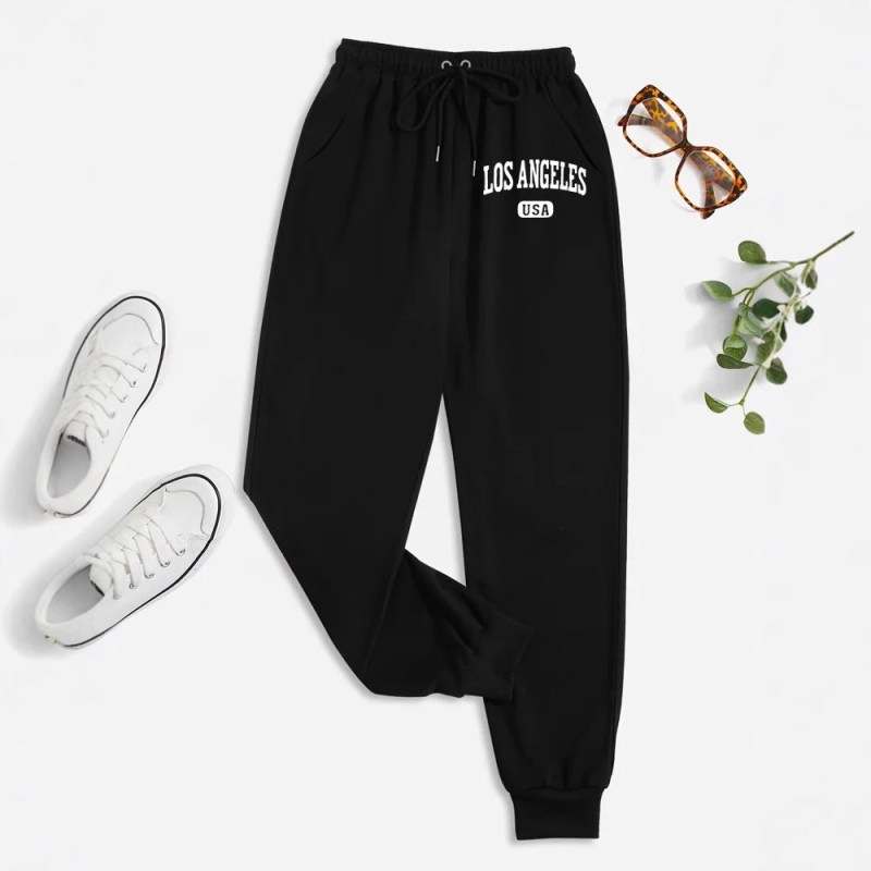 2024. aasta kevad- ja sügisesed uued meeste ja naiste vabaaja spordipüksid, sirged püksid, kirjaga trükitud mitmevärvilised püksid