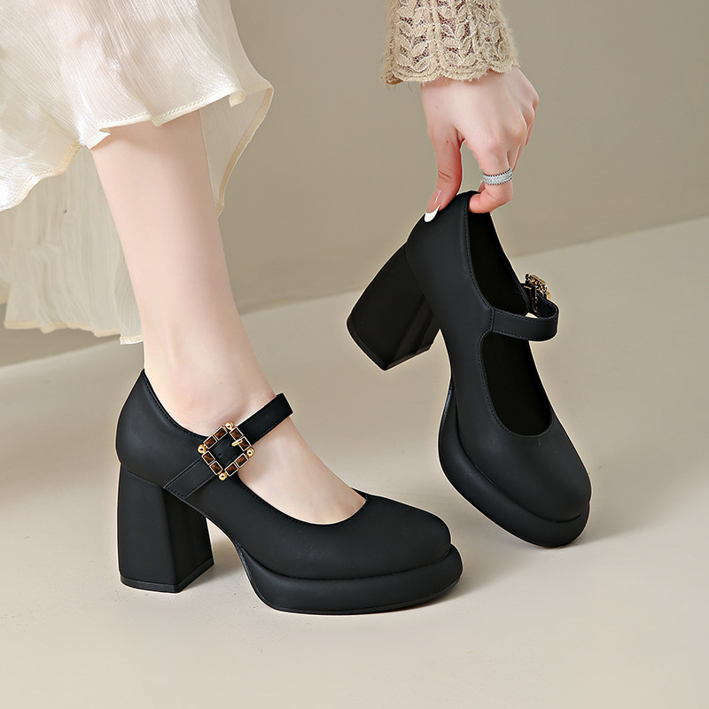 Modne cipele s visokom petom veličine 43, nove ženske cipele s visokom petom u vilinskom stilu, plus veličine, ženske kožne cipele s visokom petom