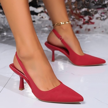 Ευρωπαϊκά και Αμερικανικά ψηλοτάκουνα σανδάλια για μεγάλα μεγέθη με μυτερά τακούνια στο πίσω μέρος των νέων παπουτσιών μονής στρώσης με ρηχό στόμα, μυτερά, Ευρωπαϊκά και Αμερικανικά ψηλοτάκουνα παπούτσια με τακούνι στιλέτο