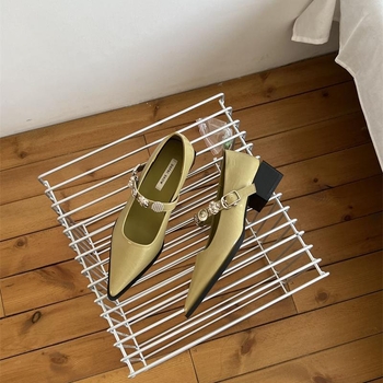 DAPAISHOW Čarodejník z krajiny Oz ~ Dámske biele topánky Mary Jane s vysokým podpätkom, štýlové, jarné, špicaté