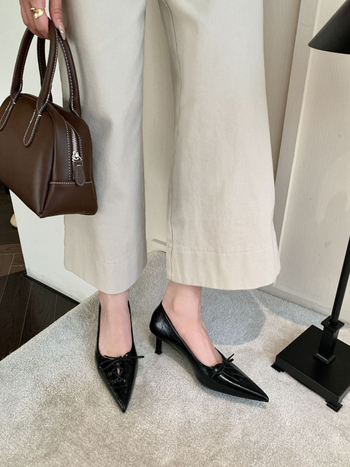 Spice Girl Ειδικά Κομψά Ψηλοτάκουνα Παπούτσια με Στιλέτο και Σχέδιο με Φιόγκο, Άνοιξη 2025