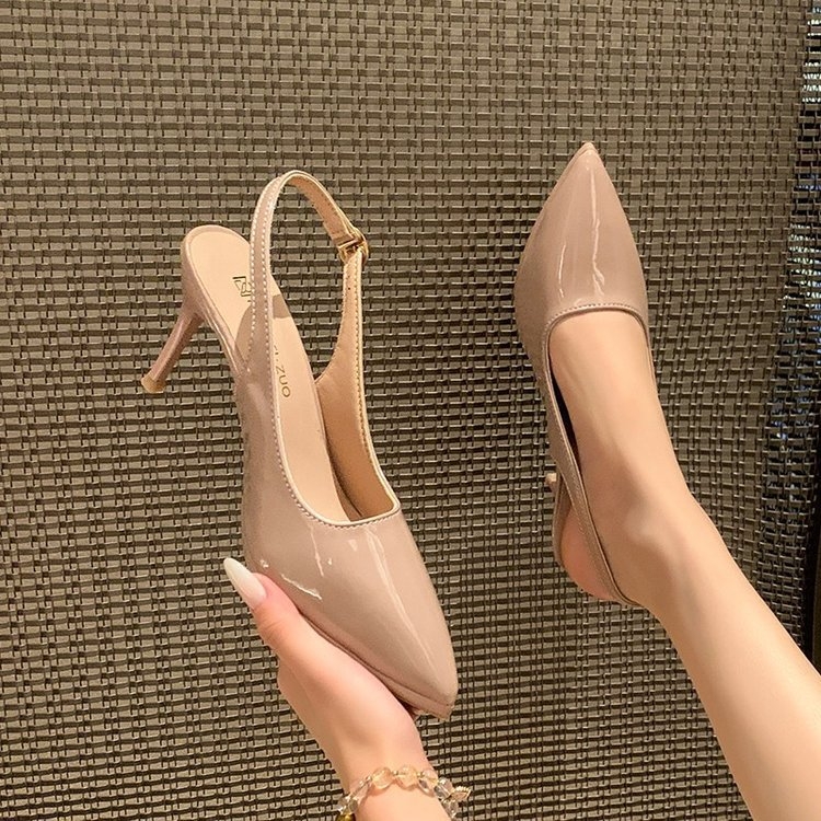11 cm lakirane kožne sandale sa špicastim stražnjim dijelom, nove vodootporne cipele s platformom i visokom petom iz 2024., ženske cipele s visokom petom