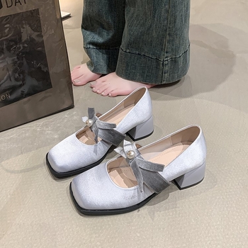 [Youshilai] Γυναικεία Παπούτσια Mary Jane με Γαλλικά Μαργαριτάρια, Βραδινά Παπούτσια, Άνοιξη 2025, Νέα, Νεράιδα, Φόρεμα