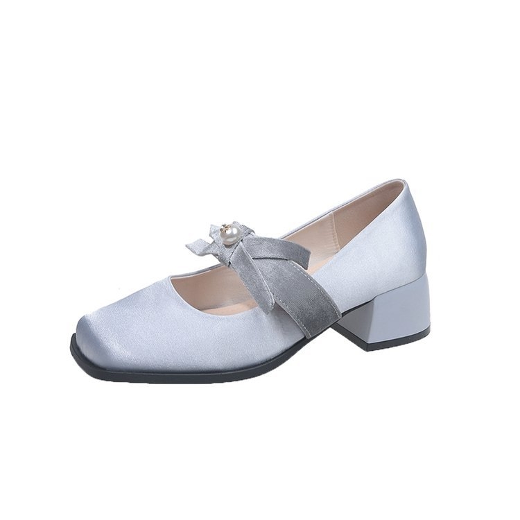 [Youshilai] Dámske topánky Mary Jane s francúzskymi perlami, jar 2025, nové, víliové, spoločenské topánky