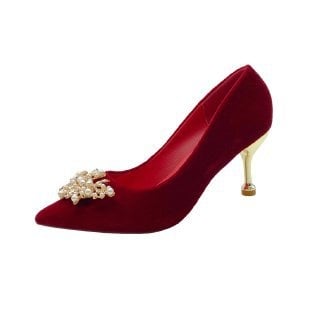 Červené topánky na vysokom podpätku Sixiani, svadobné topánky, svadobné topánky, dámske oblečenie Xiuhe v čínskom štýle, svadobné topánky, výklenok, luxusné, neunavujúce nohy