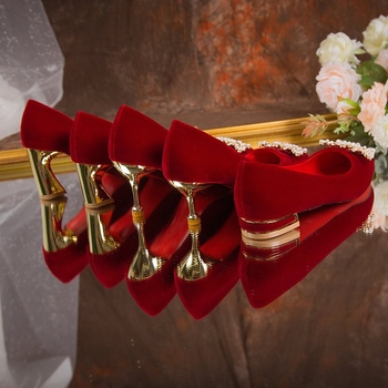 Κόκκινα ψηλοτάκουνα παπούτσια Sixiani, Νυφικά παπούτσια, Νυφικά παπούτσια, Γυναικεία ρούχα Xiuhe κινέζικου στιλ, Νυφικά παπούτσια, Εξειδικευμένα, Υψηλής ποιότητας, Μη Κουραστικά Πόδια