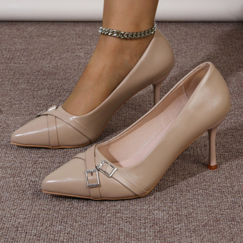 Παπούτσια Ιδιοσυγκρασίας Ρηχά Γαλλικά Νέα Κινέζικα Σανδάλια Baotou με Μυτερή Μύτη και Λεπτό Τακούνι Γυναικεία Ψηλοτάκουνα Χονδρικής