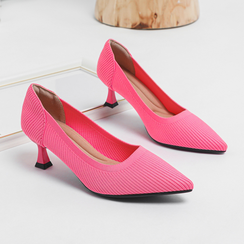 2024 nové vysoké podpätky módne rovné dámske topánky s rozparkom pohodlné priedušné princeznovské topánky na vysokých podpätkoch elegantné