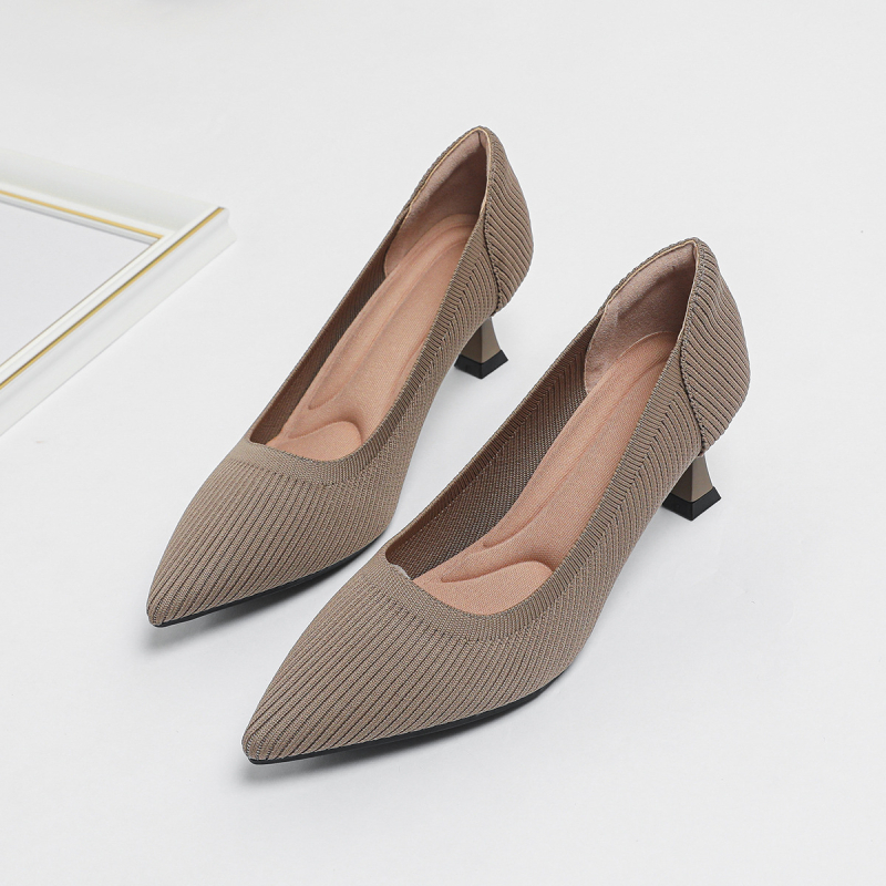 2024 nové vysoké podpätky módne rovné dámske topánky s rozparkom pohodlné priedušné princeznovské topánky na vysokých podpätkoch elegantné