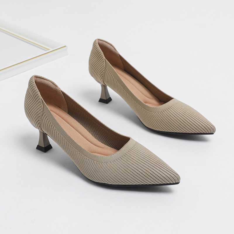 2024 nové vysoké podpätky módne rovné dámske topánky s rozparkom pohodlné priedušné princeznovské topánky na vysokých podpätkoch elegantné