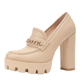 Άμεσες πωλήσεις από το εργοστάσιο με χοντρά τακούνια και φαρδιά σόλα σε χρώματα Macaron για γυναίκες, Casual, διασυνοριακή, αυθεντική προσφορά σχεδιασμού, εξαιρετικά ψηλά τακούνια