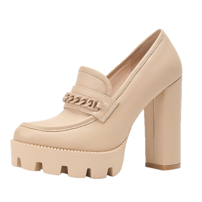 Άμεσες πωλήσεις από το εργοστάσιο με χοντρά τακούνια και φαρδιά σόλα σε χρώματα Macaron για γυναίκες, Casual, διασυνοριακή, αυθεντική προσφορά σχεδιασμού, εξαιρετικά ψηλά τακούνια