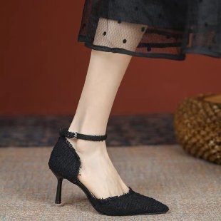 Jesen 2024. nove vanjske trgovine plus size modne temperamentne udobne okrugle kopče s kopčom profesionalne vodootporne platforme cipele s visokom petom ženske cipele