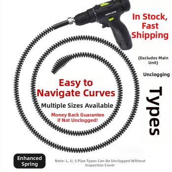 Gamyklinis tiesioginis buitinis elektrinis vamzdžių gilinimo įrenginys kanalizacijos įrankis plieninė viela virtuvės tualetas tualeto užsikimšimas