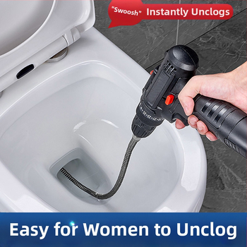 Gamyklinis tiesioginis buitinis elektrinis vamzdžių gilinimo įrenginys kanalizacijos įrankis plieninė viela virtuvės tualetas tualeto užsikimšimas