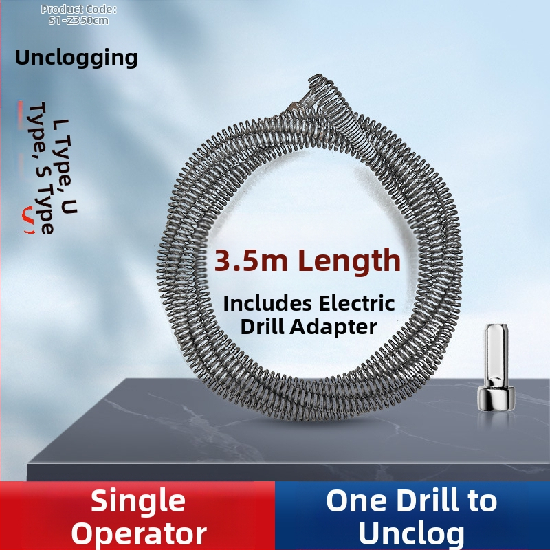 Gamyklinis tiesioginis buitinis elektrinis vamzdžių gilinimo įrenginys kanalizacijos įrankis plieninė viela virtuvės tualetas tualeto užsikimšimas