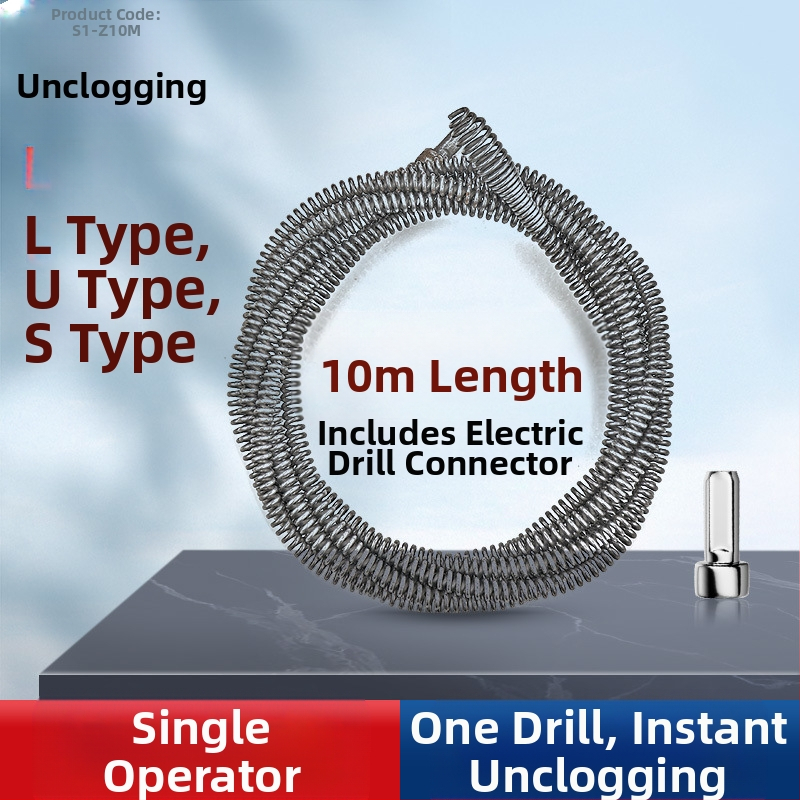 Gamyklinis tiesioginis buitinis elektrinis vamzdžių gilinimo įrenginys kanalizacijos įrankis plieninė viela virtuvės tualetas tualeto užsikimšimas