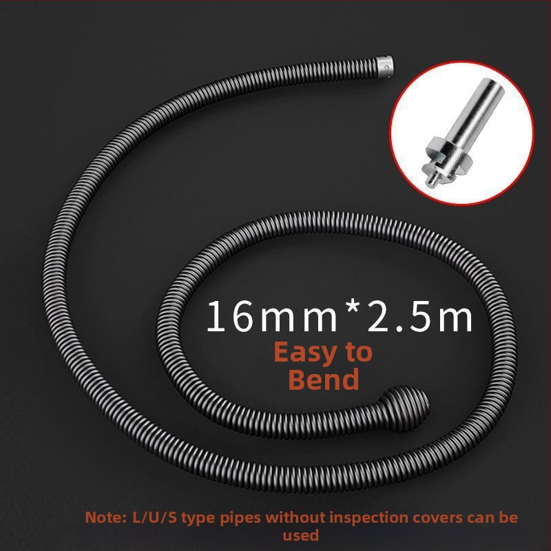 Gamyklinis tiesioginis buitinis elektrinis vamzdžių gilinimo įrenginys kanalizacijos įrankis plieninė viela virtuvės tualetas tualeto užsikimšimas