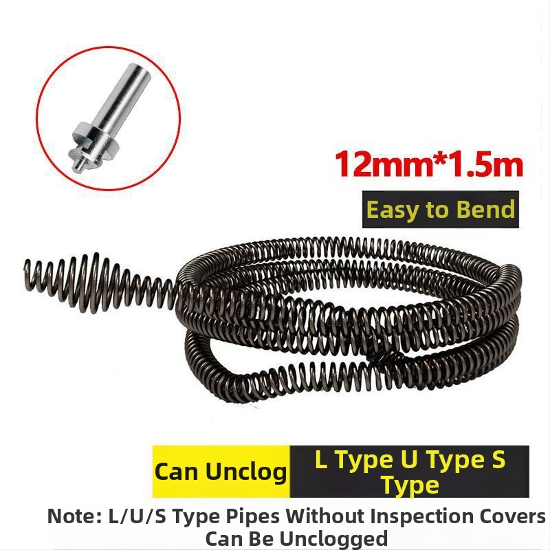 Gamyklinis tiesioginis buitinis elektrinis vamzdžių gilinimo įrenginys kanalizacijos įrankis plieninė viela virtuvės tualetas tualeto užsikimšimas