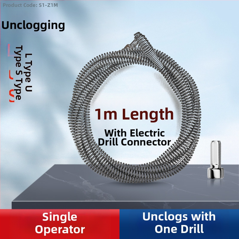 Gamyklinis tiesioginis buitinis elektrinis vamzdžių gilinimo įrenginys kanalizacijos įrankis plieninė viela virtuvės tualetas tualeto užsikimšimas