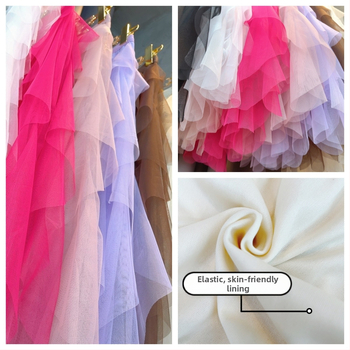 Εργοστασιακή χονδρική 2023 ελαστική μέση μοντέρνα all-match αδυνάτισμα mesh ραφές ακανόνιστη μεσαίου μήκους φούστα