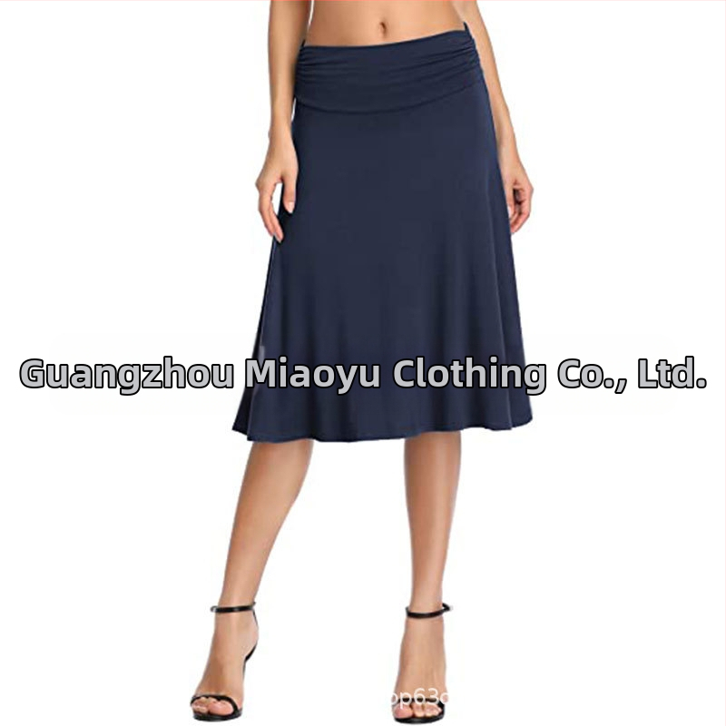 8816 Amazon AliExpress Dámska skladaná elastická rohatá joga sukňa s vysokým pásom midi sukňa