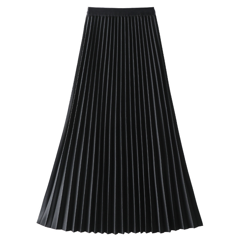 92 cm plisirana ljetna i jesenska nova velika suknja, bijela suknja visokog struka, drapirana, svestrana