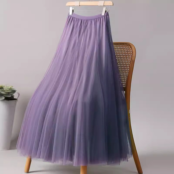 Sieťované polodlhé šaty na rozprávkový tanec s veľkým výkyvom, fialové štvorcové tanečné šaty s áčkovým strihom, stredne dlhé šaty, ružovočervené tanečné šaty