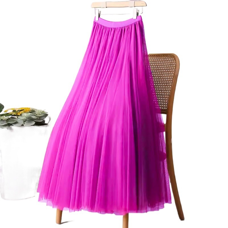 Sieťované polodlhé šaty na rozprávkový tanec s veľkým výkyvom, fialové štvorcové tanečné šaty s áčkovým strihom, stredne dlhé šaty, ružovočervené tanečné šaty