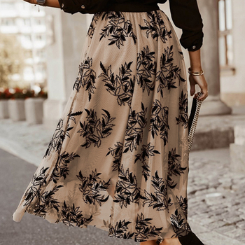 Дамска есенна нова рокля с висока талия, бродирана в европейски и американски етнически стил, с бродерия от листа, с къса талия и отслабване, доставка от едно парче