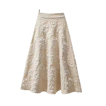 Διασυνοριακή μοντέρνα casual ρετρό φούστα για γυναίκες AliExpress Άνοιξη και Φθινόπωρο Νέα Φούστα με ψηλή μέση και φλοράλ σχέδιο, μεγάλη, κούνια, ομπρέλα