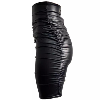 Европейска и американска пола с големи размери, плисирана кожена пола, секси, тясна пола от изкуствена кожа, дамско облекло в стил Instagram, трансгранично дамско облекло D30